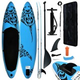 VidaXL Set de placă SUP gonflabilă, albastru, 320x76x15 cm