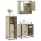 vidaXL Set mobilier de baie, 3 piese, stejar sonoma, lemn prelucrat 3300996