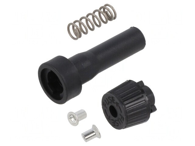 Clemă siguranțe 6,3x32mm 10A neagră