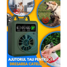 Dispozitiv Profesional Anti-Latrat, Ultrasonic, 4 trepte de intensitate, Incarcare USB, Pentru Interior/Exterior, Eficient Pentru Toate Taliile, Dista