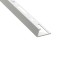 Profil aluminiu terminatie gresie si faianta, SET S51, drept, alb, 10 x 2500 mm