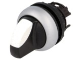 Comutator Rotativ 22mm Alb-Negru 2 Pzi