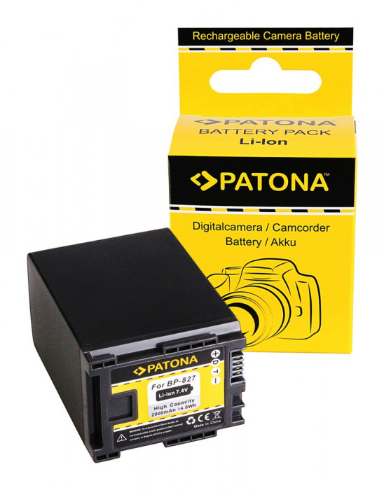Acumulator /Baterie PATONA pentru CANON BP-827 FS10 FS100 FS11 FS200 FS21 FS21 FS22 iVIS FS10- 1145
