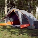 VidaXL Cabină cort de camping 4 persoane gri și portocaliu impermeabil