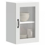Dulap Bucatarie Gossi Porto Alb, Usa Sticla, 40x31x60cm, Montaj Perete, Depozitare Vase si Oale, Lemn Prelucrat, Rezistent Umiditate