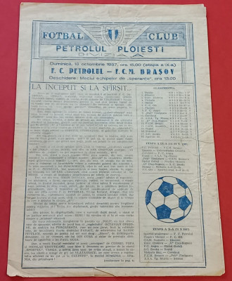 Program meci fotbal PETROLUL Ploiesti-FCM BRASOV (18.10.1987) foto