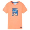 Tricou pentru copii cu m&acirc;neci scurte, portocaliu neon, 92, vidaXL