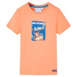 Tricou pentru copii cu maneci scurte, portocaliu neon, 92 GartenMobel Dekor, vidaXL