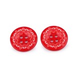 Cumpara ieftin Set 2 nasturi decorativi cu imprimeu, marime 44&#039;&#039;, Rosu