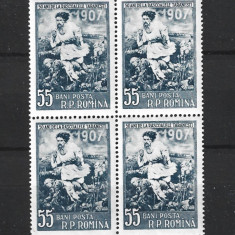 ROMANIA 1957 - RASCOALELE TARANESTI DIN 1907, BLOC, MNH - LP 426