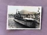 Fotografie veche - crucisatorul italian SAN MARCO D562, Alb-Negru, Europa, Militar