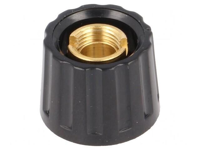 Buton rotativ plastic negru 6mm 20x15mm
