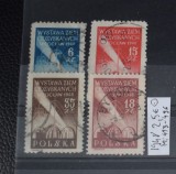 TS23 - Timbre serie Polonia - 1948 Mi493-496, Stampilat