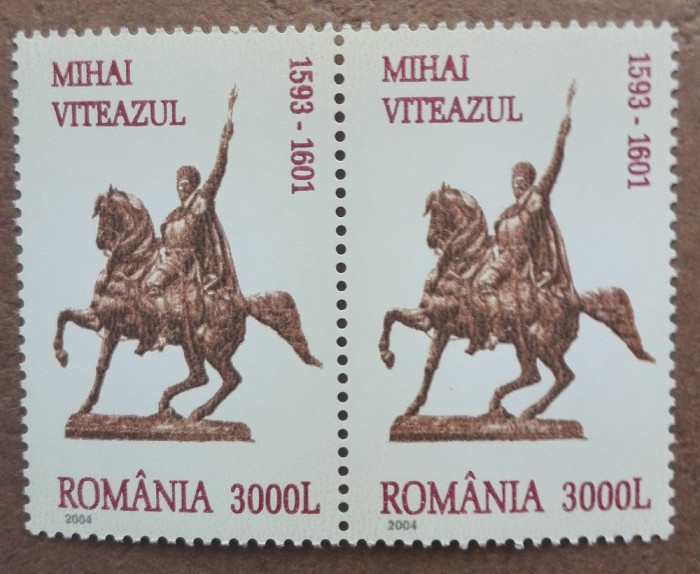 TIMBRE ROMANIA MNH LP1639/2004 Mihai Viteazul -uzuale - serie in pereche