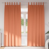 vidaXL Perdele cu perdele 2 pcs Terracota 260 x 140 cm Poliester