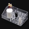 Suport Acrilic Cosmetice, Model Diamant, 16 Compartimente, Transparent, 21.5x12x8 cm, Oem