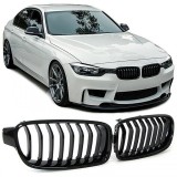Grila cu lame duble tip rinichi, performanta, negru lucios, potrivita pentru BMW Seria 3 F30 F31 2011-2019 Performance AutoTuning