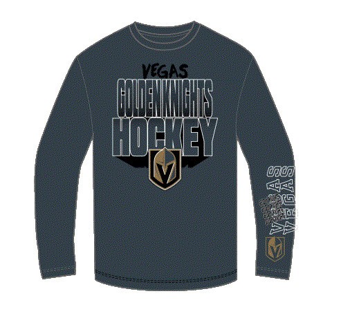 Vegas Golden Knights tricou cu măneci lungi pentru copii Stand Out Ls Ctn - Dětsk&eacute; L (11 - 12 let)