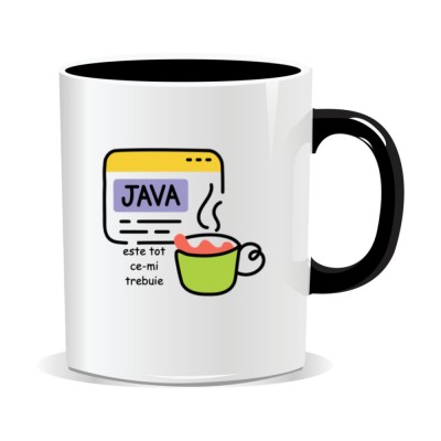 Cana personalizata cu mesaje pentru programatori, Java este tot ce-mi trebuie foto