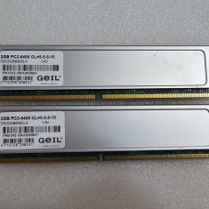 Kit memorie RAM GeIL 4GB (2 x 2GB) DDR2 800MHz GX22GB6400LX - poze reale