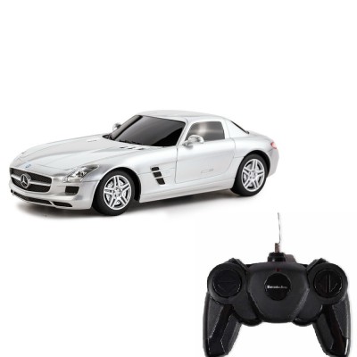 MASINA CU TELECOMANDA MERCEDES-BENZ SLS AMG ARGINTIE SCARA 1 LA 24 SuperHeroes ToysZone foto