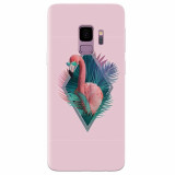 Husa silicon pentru Samsung S9, Flamingo With Sunglass