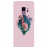 Husa silicon pentru Samsung S9, Flamingo With Sunglass