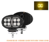 Cumpara ieftin 8 LED Halogen cu Lumina Alba si DRL Portocalie, 4000LM, 9-30V, Rezistent la Apa IP67