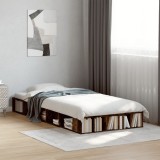Cumpara ieftin Cadru de pat, stejar fumuriu, 90x200 cm, lemn prelucrat
