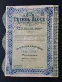 Actiune 1939 soc. Petrol block , titlu de 20 actiuni la purtator