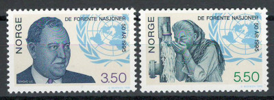 Norvegia 1995 MNH - A 50-a aniversare a Natiunilor Unite, nestampilat foto