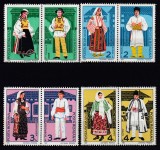 ROMANIA 1987 LP 1189 a COSTUME POPULARE ROMANESTI SERIE (DIPTIC) STARE MNH