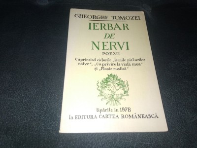 GHEORGHE TOMOZEI - IERBAR DE NERVI foto