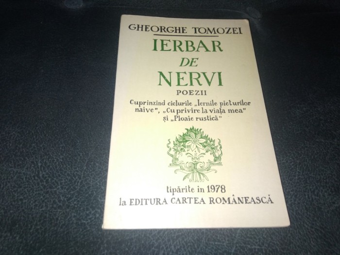 GHEORGHE TOMOZEI - IERBAR DE NERVI