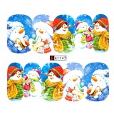 Cumpara ieftin Tatuaj Unghii LUXORISE Snowmen Faces, A1147, LUXORISE Nail Art