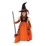 Costum Vrajitoarea Pumpkin KidMania&reg; pentru fete 5-6 ani 110-116 cm