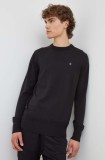 G-Star pulover de l&acirc;nă bărbați, culoarea negru, light