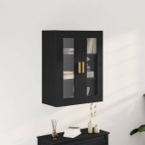 VidaXL Cabinet de perete din stejar negru - 69.5x34x90 cm