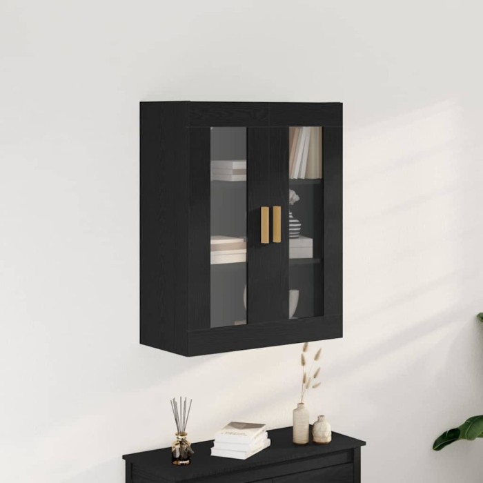 vidaXL Dulap de perete Stejar negru 69.5 x 34 x 90 cm 862110