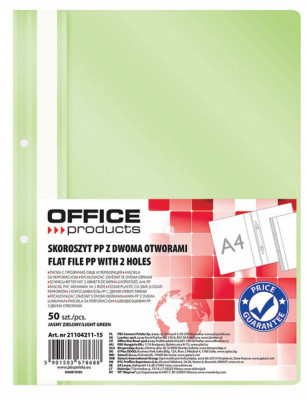 Dosar Plastic Pp Cu Sina, Cu Gauri, Grosime 100/170microni, 50 Buc/set, Office Products - Verde Desc foto