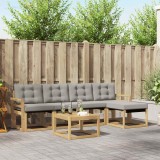 vidaXL Set de canapele de exterior cu pernă 6 pcs Alb și gri deschis 3389405
