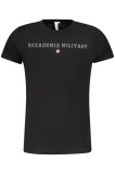 Cumpara ieftin ACCADEMIA MILITARE Tricou barbati din bumbac, cu imprimeu, Regular fit, Negru, S