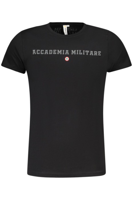 ACCADEMIA MILITARE Tricou barbati din bumbac, cu imprimeu, Regular fit, Negru, S