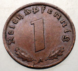 7.481 GERMANIA WWII 1 REICHSPFENNIG 1939 A, Europa, Bronz