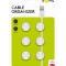 Cleme pentru gestionarea cablurilor cu 2 sloturi Goobay set 6buc alb