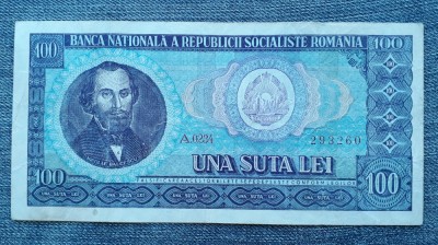100 Lei 1966 Romania / seria 293260 foto