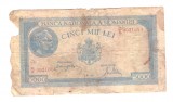 Bancnota 5000 lei 2 mai 1944, circulata, uzata