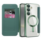 Husa Samsung Galaxy S24 Asteroid GSM SmartMag Book Case, verde