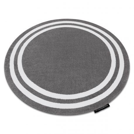 Covor HAMPTON cadru cerc gri, cerc 140 cm