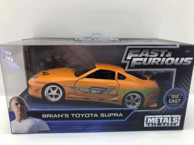 Macheta Fast and Furious Brian&amp;#039;s Toyota Supra 1/32 Jada portocal foto
